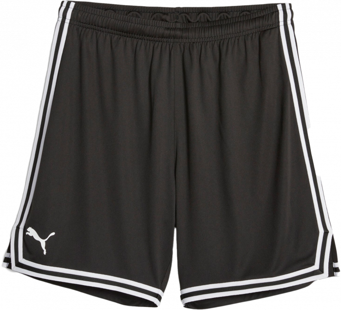 Puma - Hoops Team Basketball Shorts - Preto & branco
