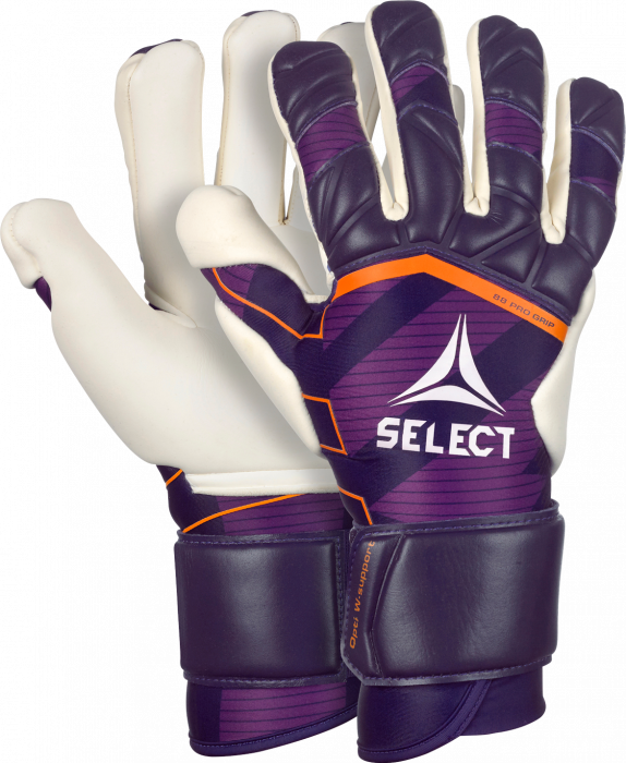 Select - 88 Pro Grip V24 Goal Keeper Gloves - Szkarłat & biały