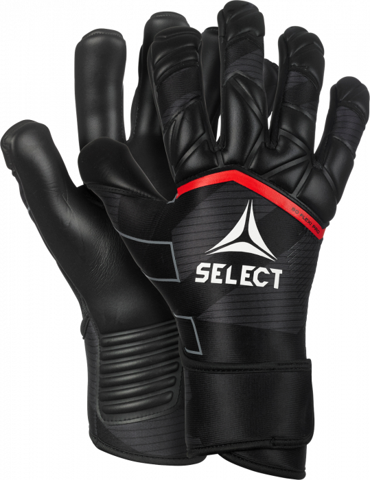 Select - 90 Flexi Pro V24 Goal Keeper Gloves - Negro & rojo