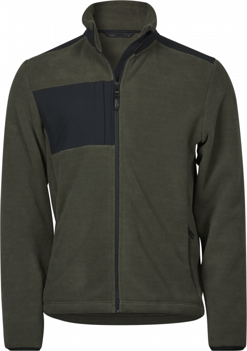 Tee Jays - Mountain Fleece Jacket - Deep Green & zwart