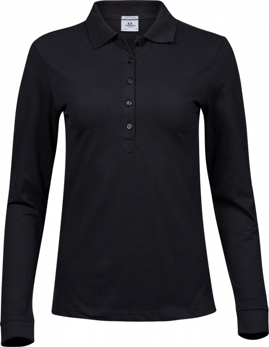 Tee Jays - Womens Luxury Stretch Long Sleeve Polo - zwart